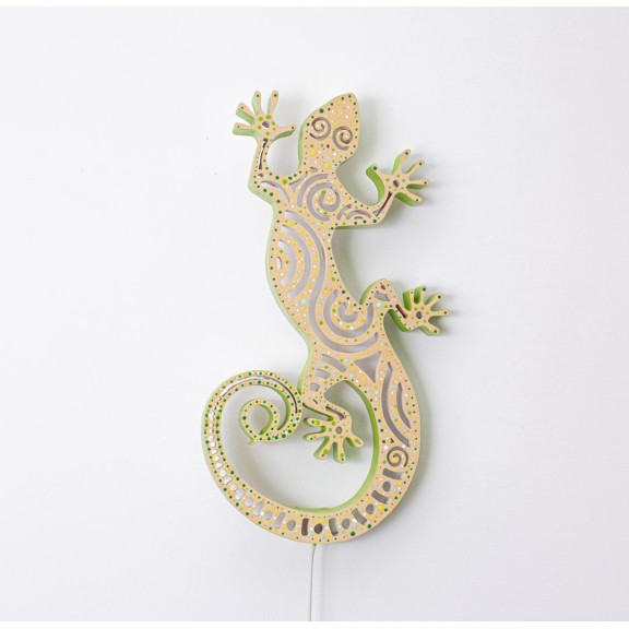 Applique Gecko LED Smart Artigianale con Sensore | FlamboFun