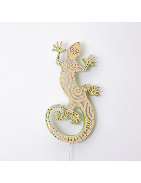 Applique Gecko LED Smart Artigianale con Sensore | FlamboFun