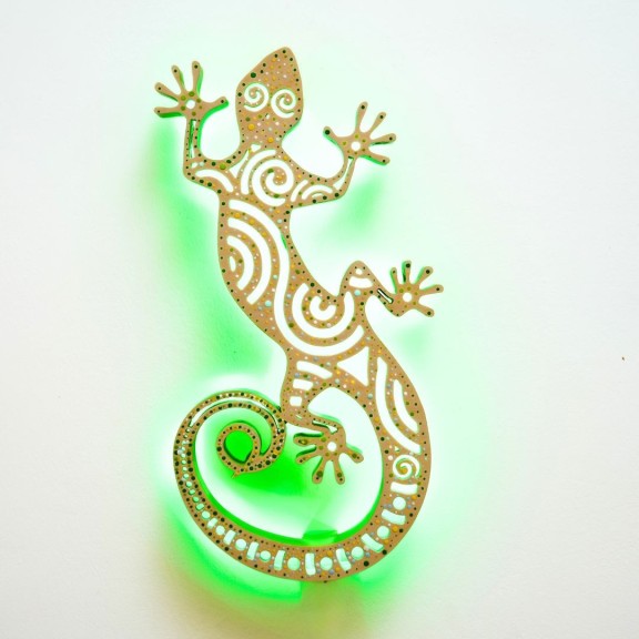 Applique Gecko LED Smart Artigianale con Sensore | FlamboFun 2