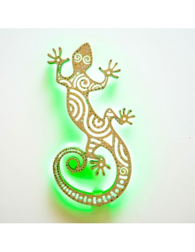 Applique Gecko LED Smart Artigianale con Sensore | FlamboFun