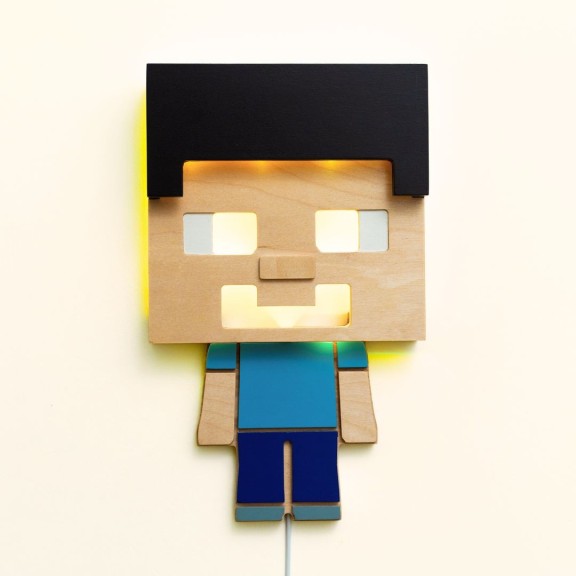 Applique Steve Minecraft LED Artigianale RGB Smart 2