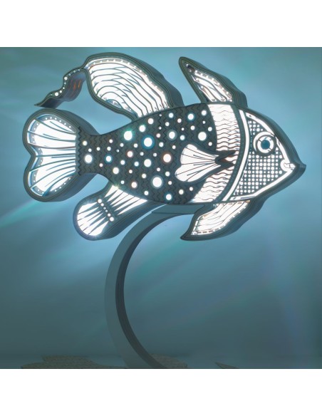Art Lampada Pesce LED Smart Artigianale Double-Sided | FlamboFun