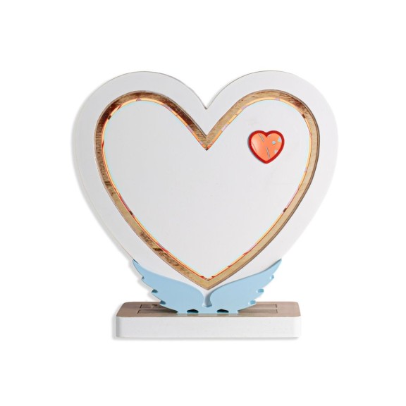 Lampada Cuore LED Smart Double-Sided Artigianale in Legno | FlamboFun 2
