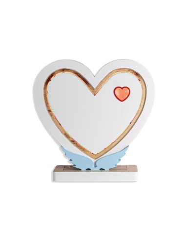 Lampada Cuore LED Smart Double-Sided Artigianale in Legno | FlamboFun