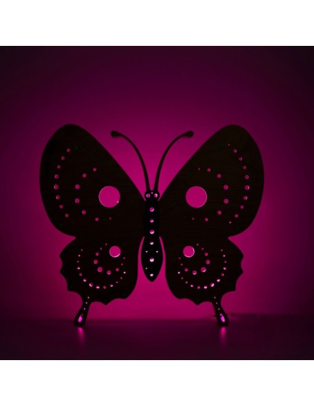 Farfalla Standbyme: Lampada LED Smart Double-Sided in Legno | FlamboFun