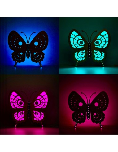 Farfalla Standbyme: Lampada LED Smart Double-Sided in Legno | FlamboFun