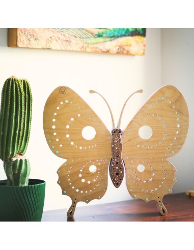Farfalla Standbyme: Lampada LED Smart Double-Sided in Legno | FlamboFun