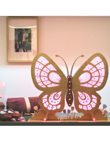 Farfalla Standbyme: Lampada LED Smart Double-Sided in Legno | FlamboFun