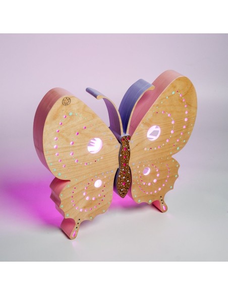 Farfalla Standbyme: Lampada LED Smart Double-Sided in Legno | FlamboFun