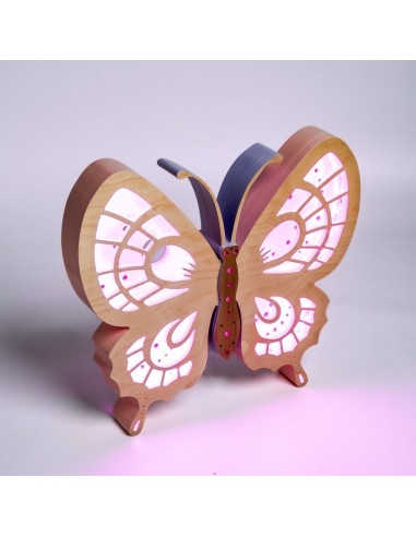 Farfalla Standbyme: Lampada LED Smart Double-Sided in Legno | FlamboFun