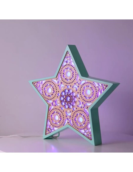 Lampada Stella LED Smart Artigianale Double-Sided | FlamboFun